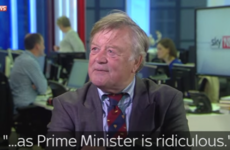 Sky broadcast footage of former Tory minister tearing into Prime Minister hopefuls