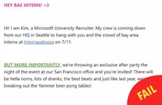 Everyone is taking the piss out of this cringey email from Microsoft to its 'bae interns'
