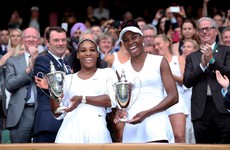 Serena Williams wasn't content with just the Wimbledon singles title today