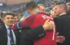 Ronaldo shared an emotional moment with his 'football father' last night