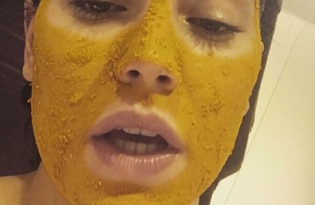 Download This Homemade Face Mask Is Dying Loads Of People S Faces Yellow PSD Mockup Templates