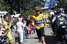 Fan video shows Chris Froome dragging his broken bike up the side of Mont Ventoux
