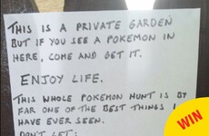 An Irish comedian had a great response to this begrudging Pokémon sign