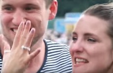 An Irish lad proposed to his girlfriend at The National with a tinfoil ring, and it was adorable