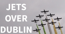 Watch: Did you spot these jets flying low over Dublin city centre?
