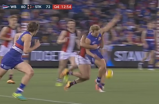 Australian Rules footballer kicks his own leg so hard he breaks it in two places