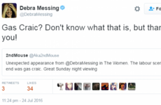 Debra Messing was baffled by the phrase 'gas craic', so Twitter helped her out