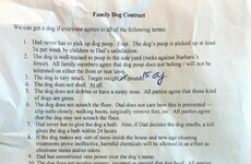 This dad made his kids sign a massive 'dog contract' before they got their pup