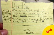 This little girl wrote her dad a sound letter about a potentially bad smell in her room