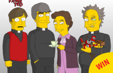 Someone has made the cast of Father Ted into Simpsons characters