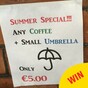 This deal on in Pearse Station perfectly encapsulates the weather in Dublin