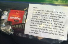 A journalist said parents flying with babies should give out 'goody bags' and people are raging