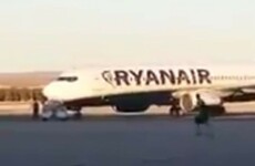WATCH: Man catches flight after dashing across runway at Madrid airport