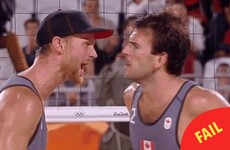 These lads went for a celebratory chest bump at the Olympics and it did not go well