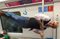 This grandad performed a superhuman trick when asked if he wanted a seat on the subway