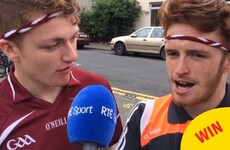 These three lads gave the most Galway interview to RTÉ before the hurling yesterday