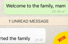 This Dublin mam had a class response to being added to the family Whatsapp