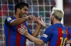 Suarez and Messi pick up where they left off as Barcelona crush Betis 6-2