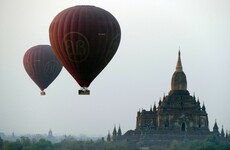 Two children have died and 60 ancient temples have been damaged in a massive earthquake in Myanmar