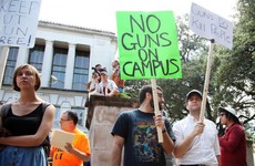 Students at University of Texas protest gun law with sex toys