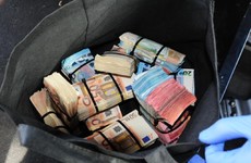 These wads of cash were found hidden in a car by organised crime gardaí