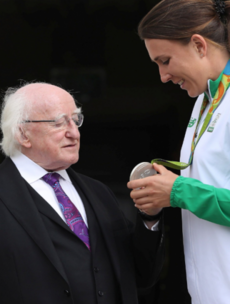 Team Ireland visited the Áras today and there were smiles all around