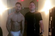 Calvin Harris stripped down to his jocks to wish his manager a happy birthday... it's the Dredge