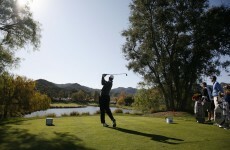 Johnson wrests lead from Woods in California