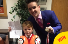 The little boy who offered Michael Conlan his school medal finally got to give it to him in person