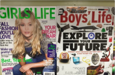 This photo showing the difference in magazines for girls and boys is causing a stir
