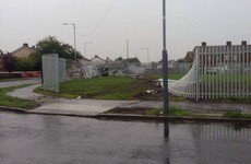 Car crashed through fence at Dublin modular housing site, then set alight