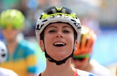 A month after fracturing her spine in a horror crash at the Olympics, Dutch rider wins race