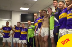 The Tipp team celebrated their All Ireland win with a bit of trad in the dressing room