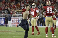 'Some goofball in a hat': NFL commentator delivers brilliant call of fan's pitch invasion