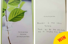 This guy handed in the most perfect card to signify his two weeks notice