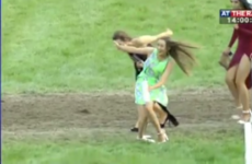 Spare a thought for this girl at the Listowel Races caught snotting herself on camera