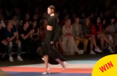 People can't stop watching this model's badass reaction to her earring falling out