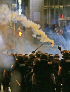 State of emergency as police fire tear gas in second night of violent protests in Charlotte