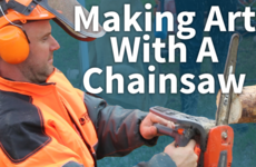Ireland's top chainsaw craftsman gave us a masterclass in carving