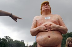 A naked Donald Trump statue has been robbed from a Miami gallery rooftop