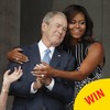 This picture of Michelle Obama hugging George W Bush has become a glorious meme