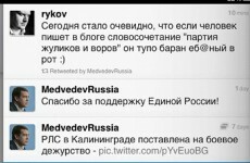 Medvedev 'accidentally' retweets obscene pro-government message