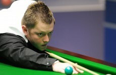 Gagged: Mark Allen stages silent protest at UK Championship