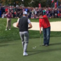 Europe's golfers challenged a heckler to make the putt he slagged them for missing