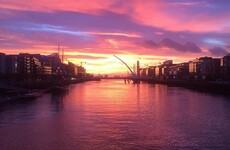 The sunrise over Dublin this morning was absolutely stunning