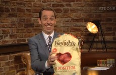 The big giveaway on the Late Late last night was a bag of spuds for everyone in the audience