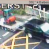 CCTV footage catches a 4X4 pulling down the gates at a level crossing