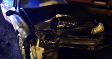 Drink driver arrested after car crashed into traffic lights