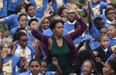 Michelle Obama sets world record... for star-jumps