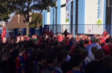 Munster fans in Paris sang the Fields of Athenry in a moving tribute to Anthony Foley